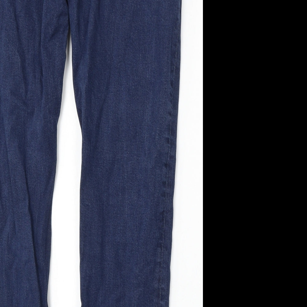 Easy Womens Blue  Cotton Skinny Jeans Size 36 L32 in Regular Button