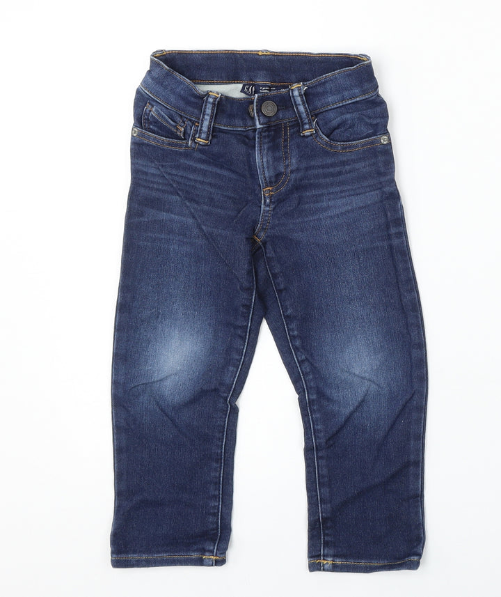 Gap Boys Blue Cotton Skinny Jeans Size 3 Years Regular