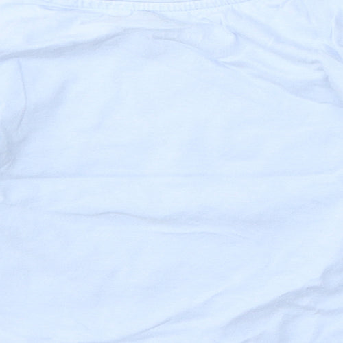 Bluezoo Girls Blue  Cotton Basic T-Shirt Size 12-18 Months Round Neck