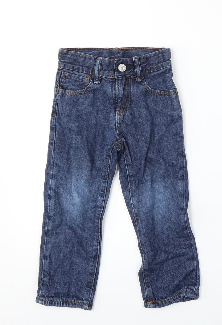 Gap Girls Blue  Cotton Straight Jeans Size 3 Years  Regular