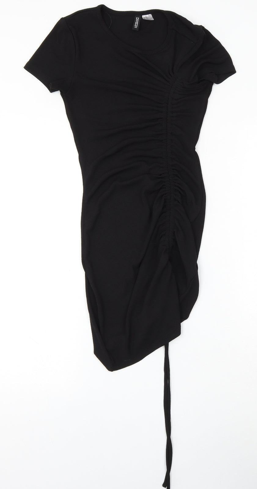 Divided by H&M Womens Black  Polyester Bodycon  Size XS  Round Neck