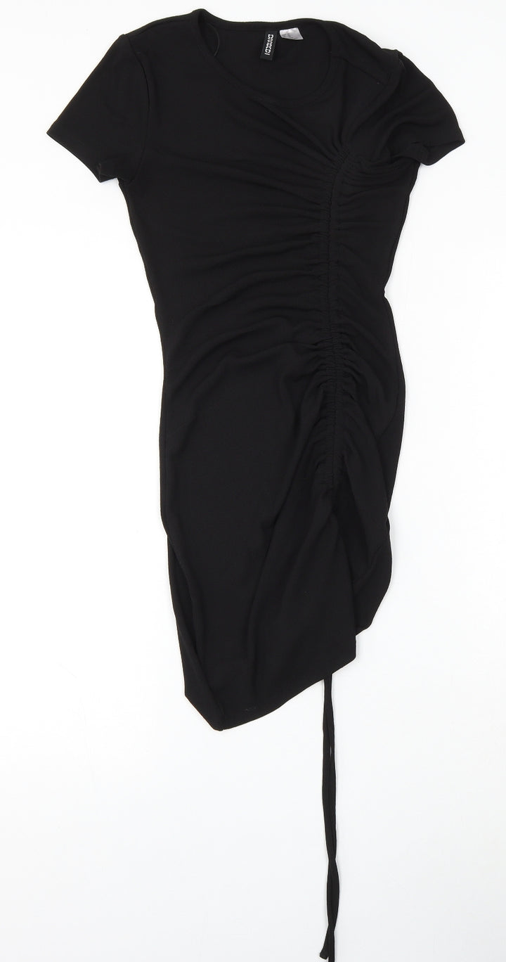 Divided by H&M Womens Black  Polyester Bodycon  Size XS  Round Neck