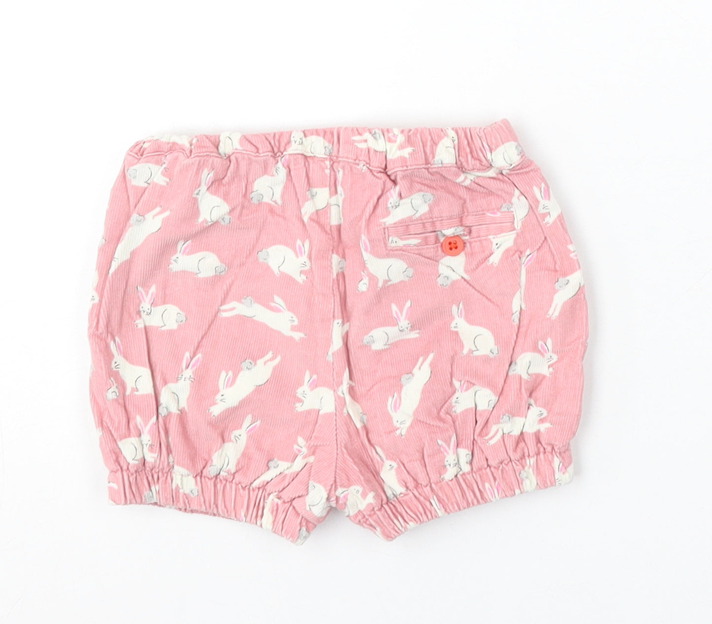 Baby Boden Girls Pink Geometric Cotton Cropped Trousers Size 6-9 Months   - Shorts
