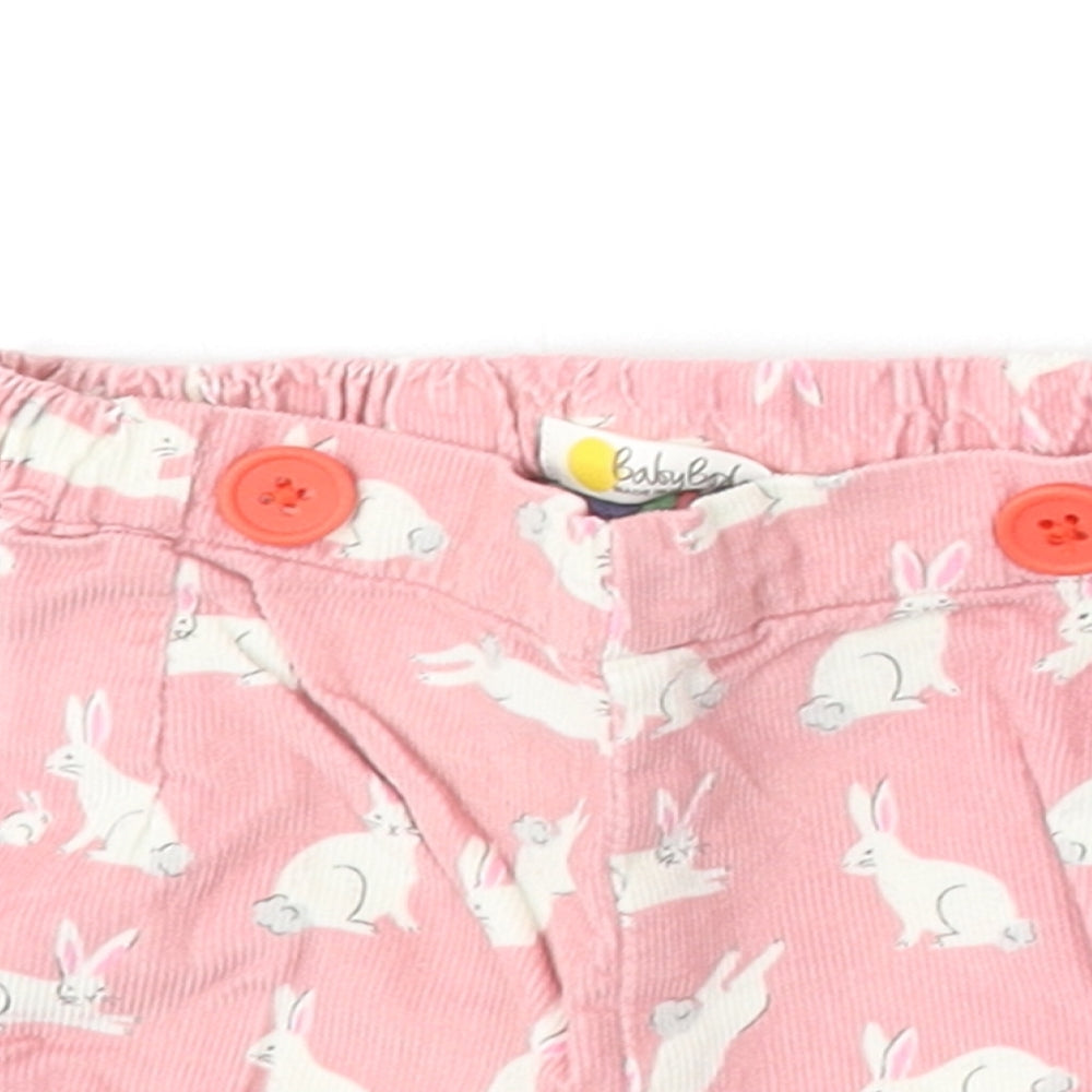 Baby Boden Girls Pink Geometric Cotton Cropped Trousers Size 6-9 Months   - Shorts