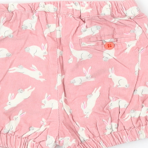 Baby Boden Girls Pink Geometric Cotton Cropped Trousers Size 6-9 Months   - Shorts