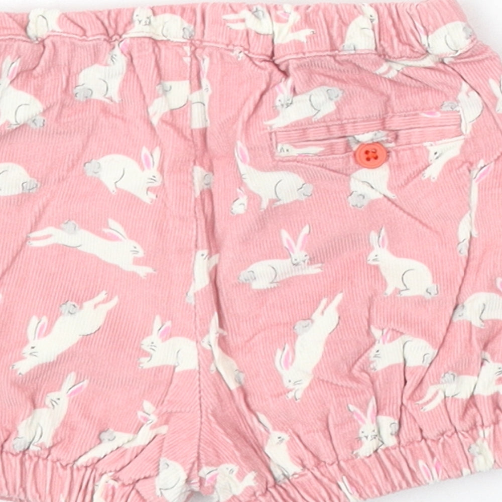 Baby Boden Girls Pink Geometric Cotton Cropped Trousers Size 6-9 Months   - Shorts