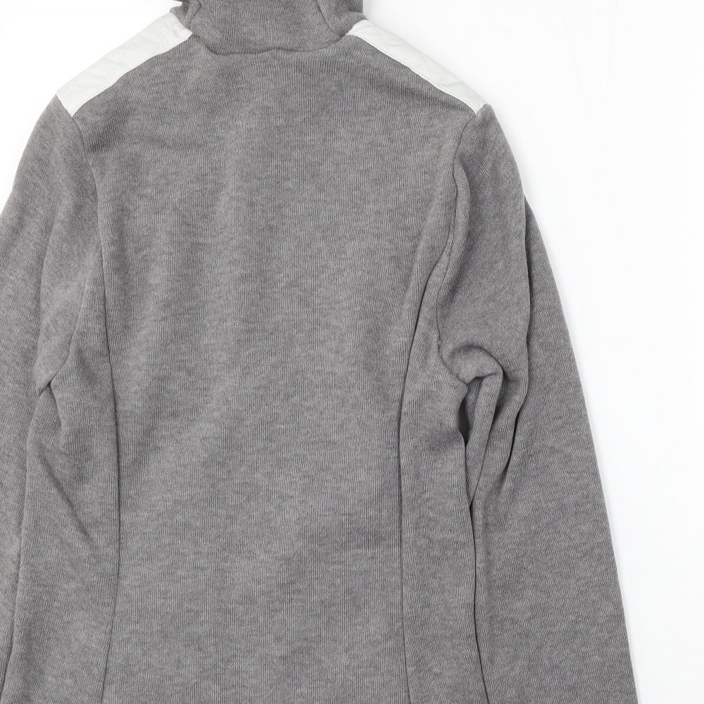 DECATHLON Womens Grey  Polyester Full Zip Hoodie Size M  Zip