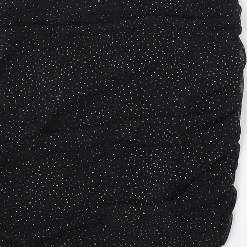 Chemistry Womens Black  Polyester Basic Tank Size 10 Square Neck