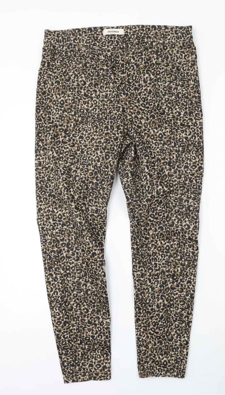 Preworn Womens Multicoloured Animal Print Polyester Jegging Jeans Size 34 L27 in Regular