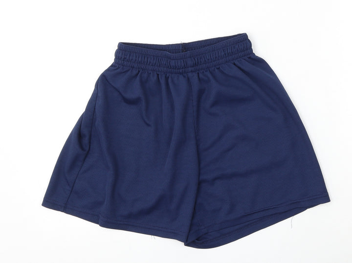 Ski & Sportswear Womens Blue Polyester Athletic Shorts Size 30 L4 in Regular