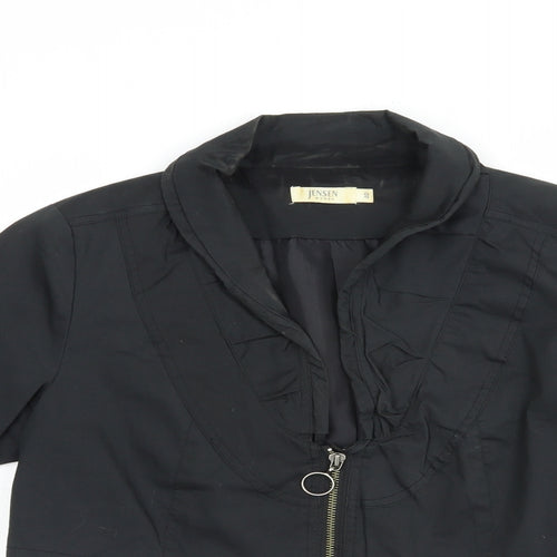 Jensen Womens Black   Jacket  Size 12  Zip - Cropped