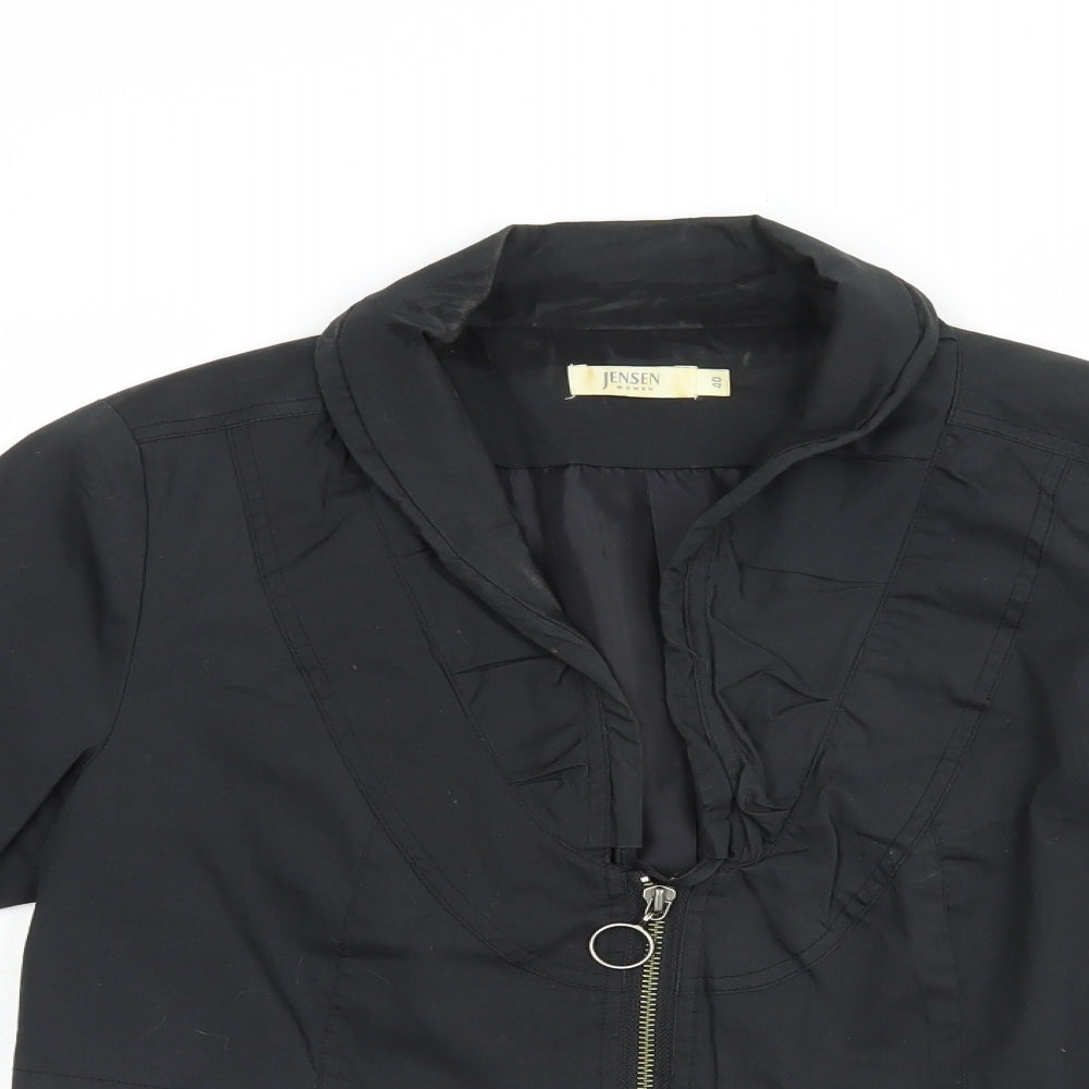 Jensen Womens Black   Jacket  Size 12  Zip - Cropped