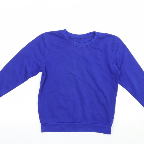 George Boys Blue  Cotton Pullover Sweatshirt Size 7-8 Years  Pullover - Schoolwear