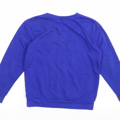 George Boys Blue  Cotton Pullover Sweatshirt Size 7-8 Years  Pullover - Schoolwear