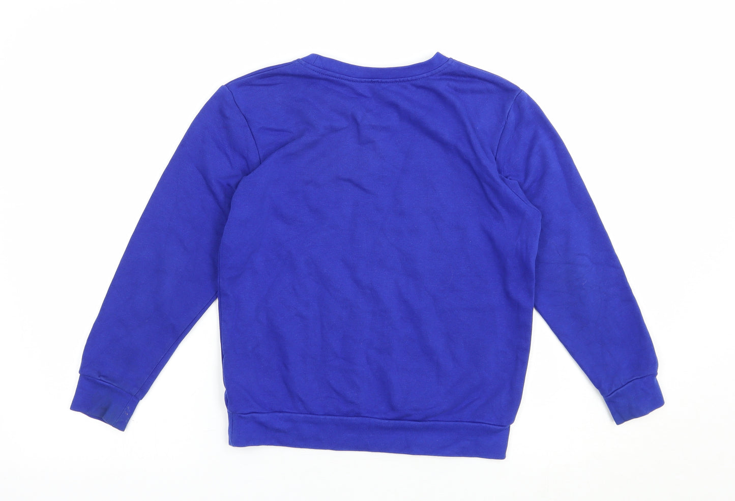 George Boys Blue  Cotton Pullover Sweatshirt Size 7-8 Years  Pullover - Schoolwear