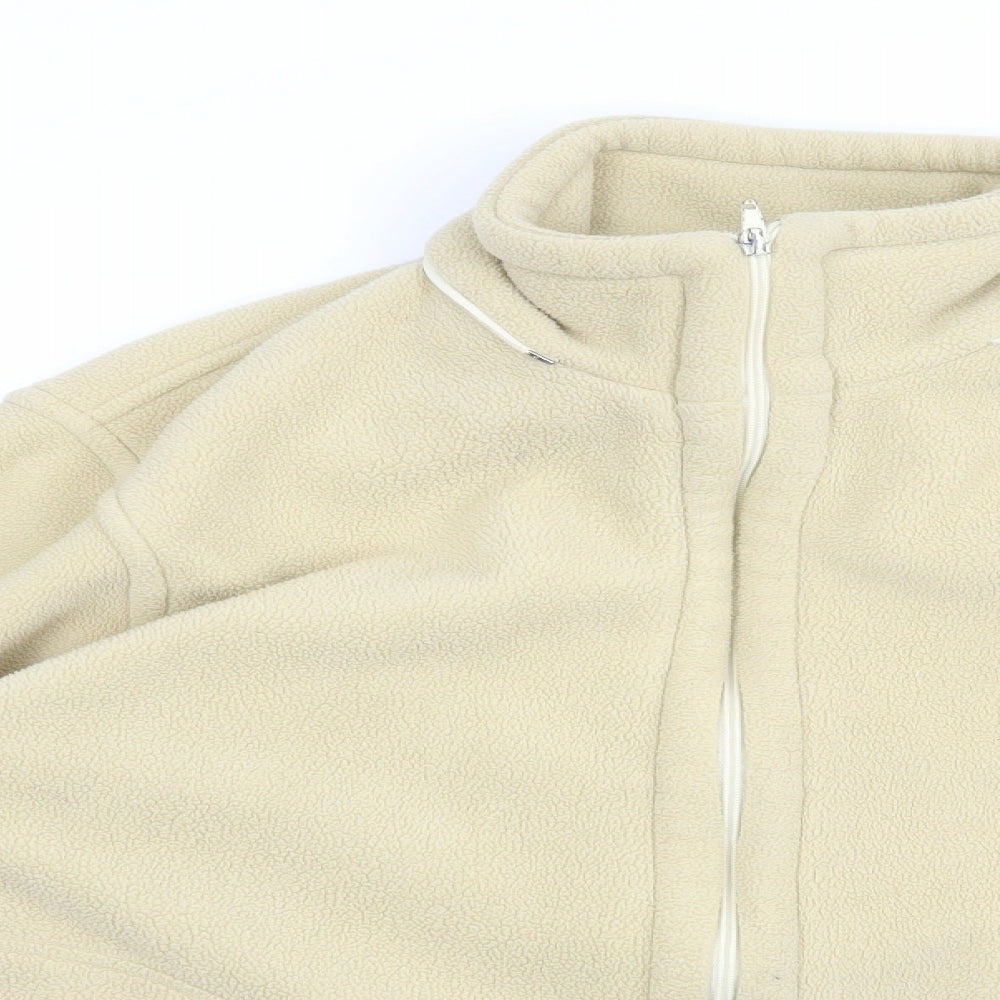 Mardo Womens Beige  Polyester Full Zip Sweatshirt Size M  Zip