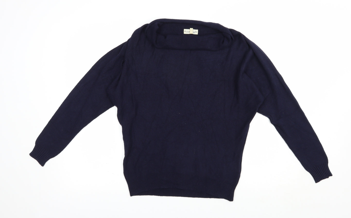 Phase Eight Womens Blue Roll Neck  Nylon Pullover Jumper Size XS