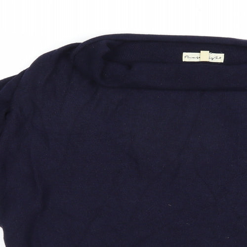 Phase Eight Womens Blue Roll Neck  Nylon Pullover Jumper Size XS