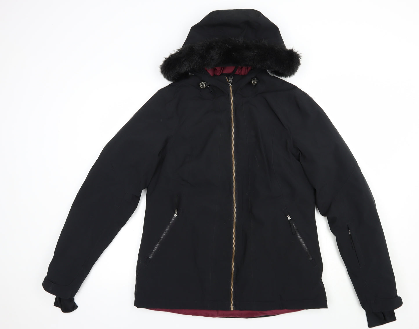 Crane Womens Black   Puffer Jacket Jacket Size S  Zip