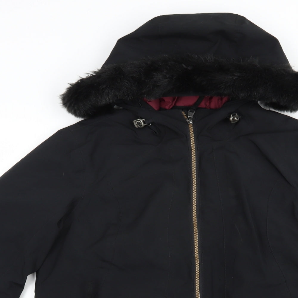 Crane Womens Black   Puffer Jacket Jacket Size S  Zip