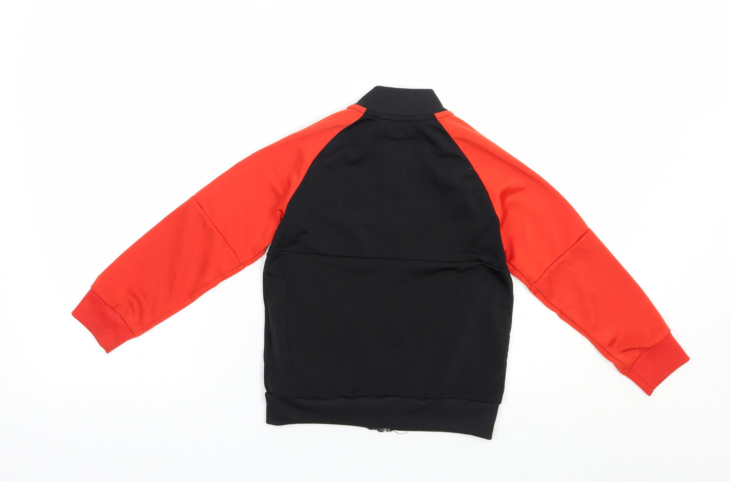 adidas Boys Black Colourblock Polyester Full Zip Sweatshirt Size 4-5 Years  Zip