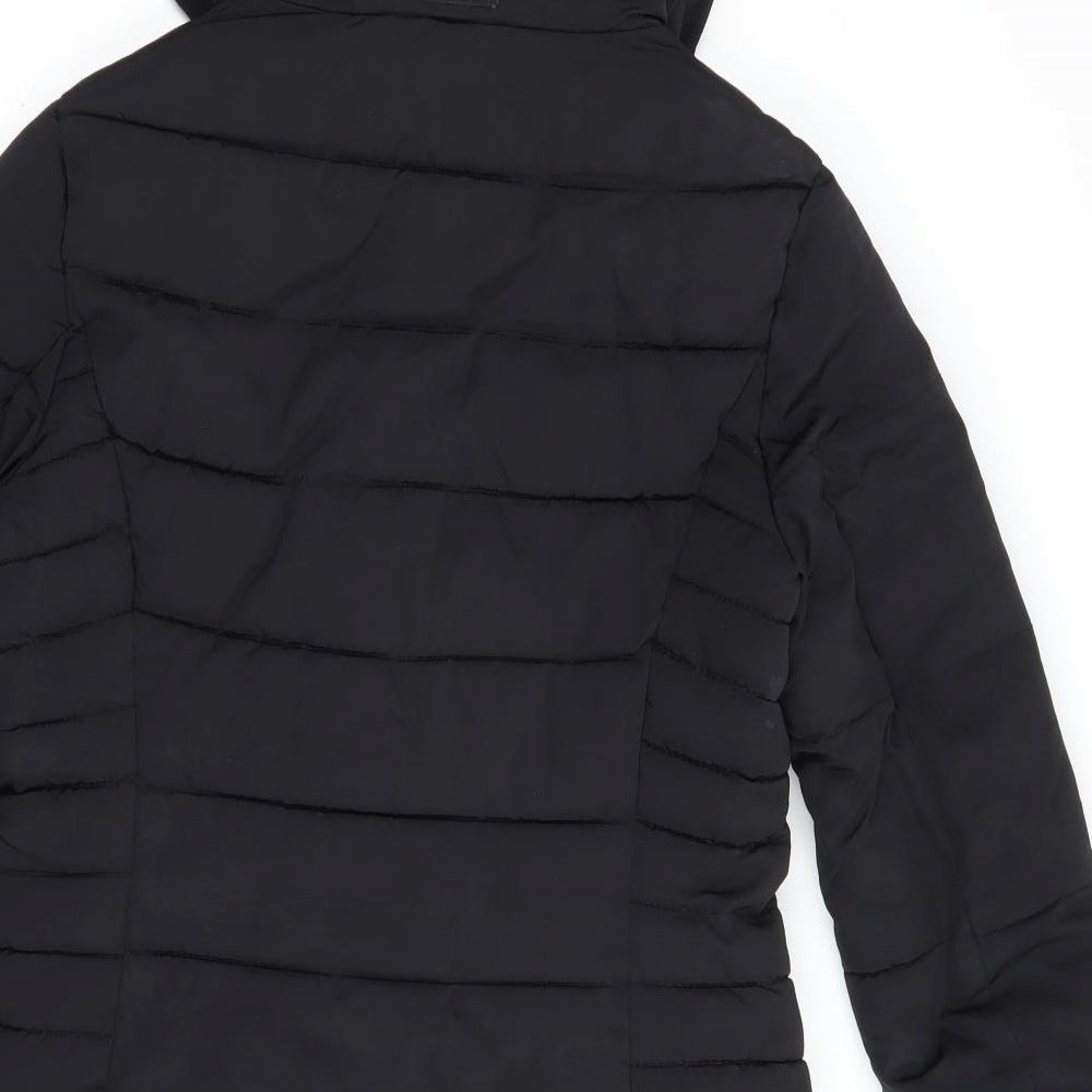 Papaya Womens Black   Puffer Jacket Jacket Size 10  Zip