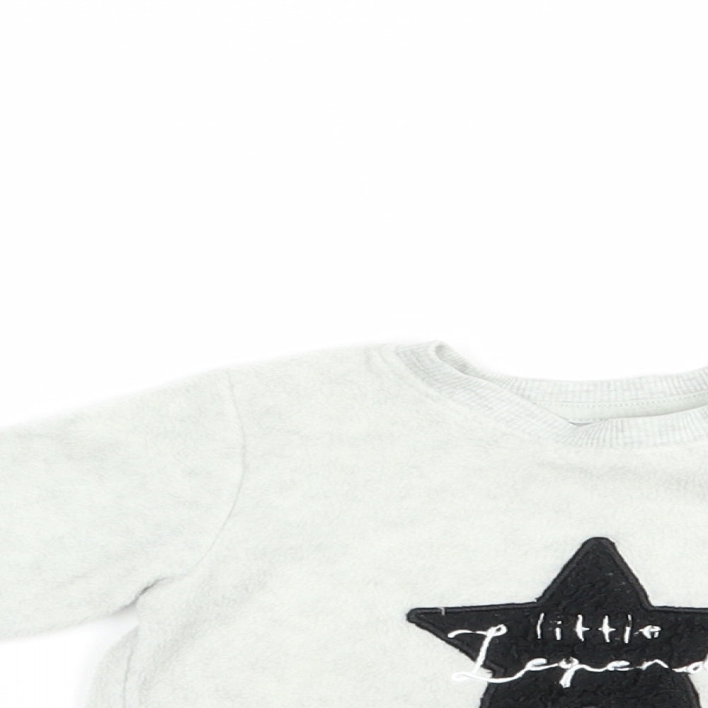 Pep & Co Baby Grey  Polyester Pullover Jumper Size 3-6 Months  Snap - Little Legend