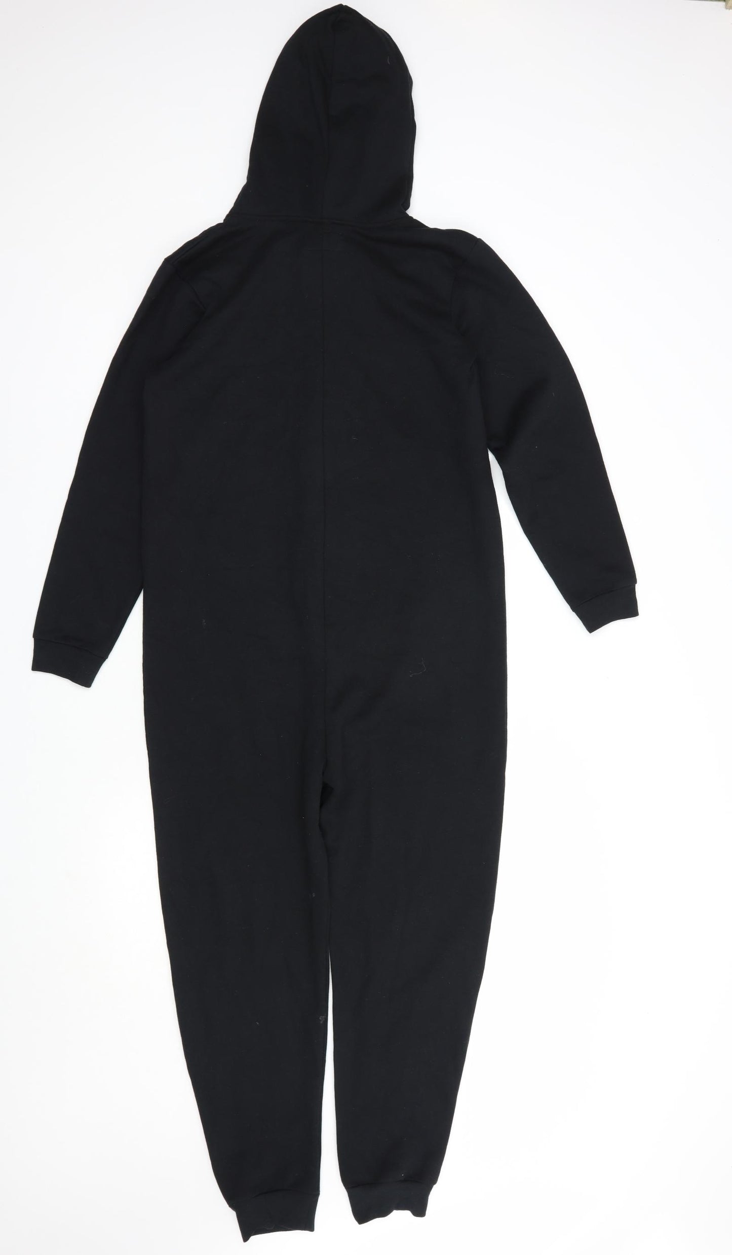 Primark Boys Black  Cotton  Bodysuit Size 12-13 Years  Zip - Skeleton Onesie