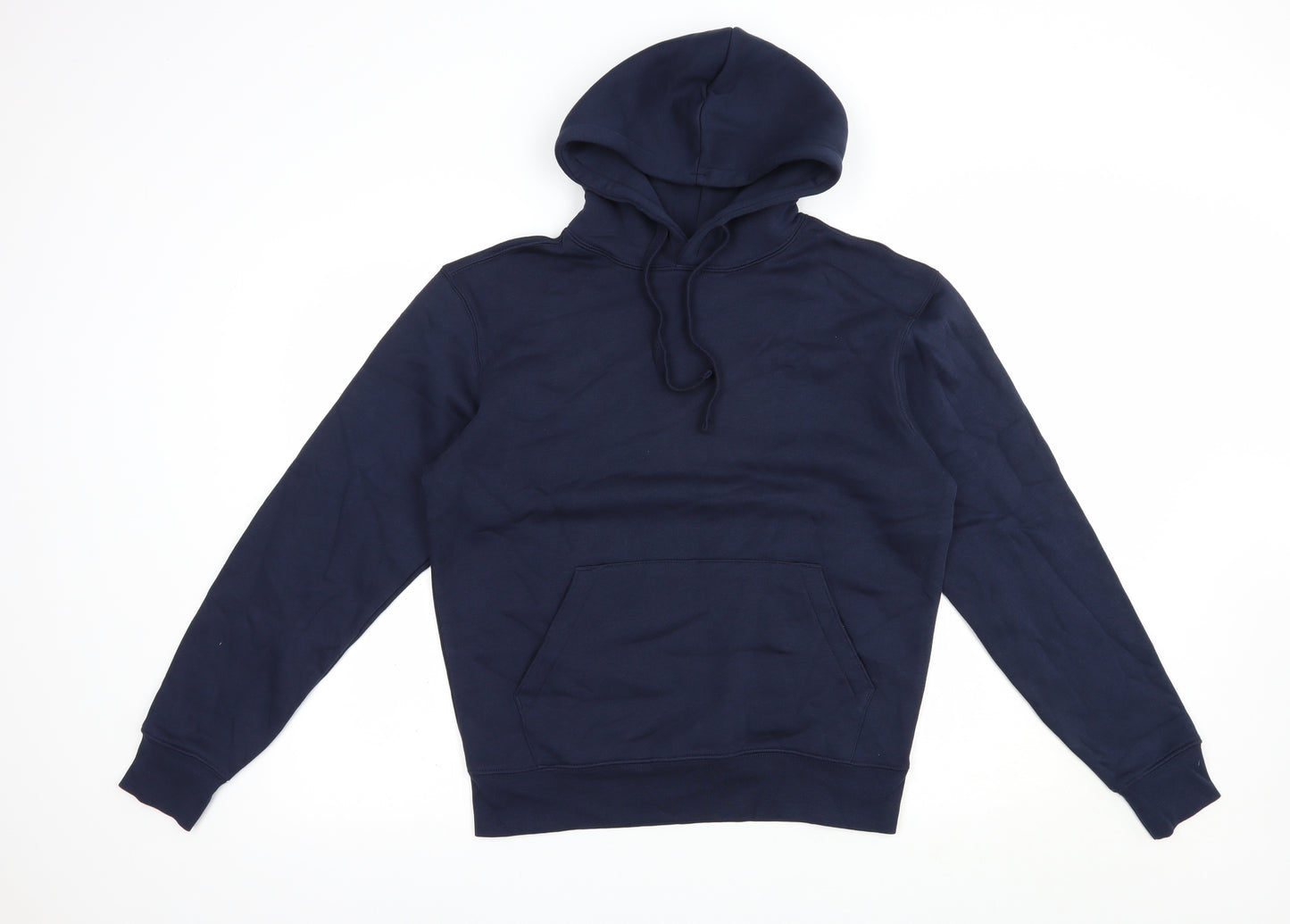 Russell Mens Blue  Cotton Pullover Hoodie Size S
