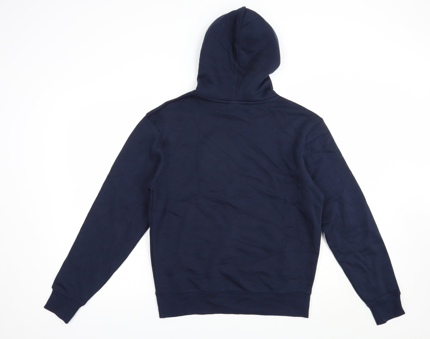Russell Mens Blue  Cotton Pullover Hoodie Size S