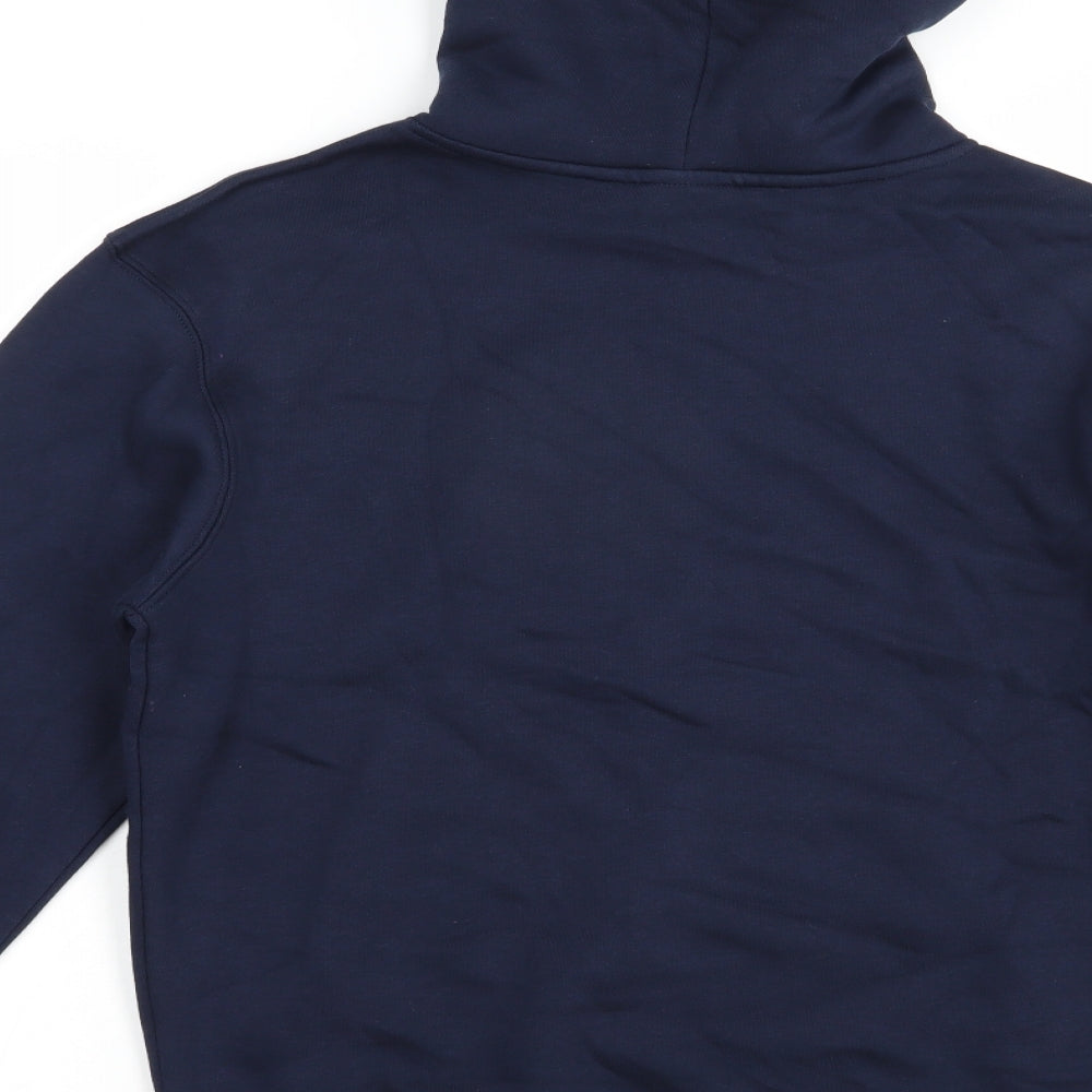 Russell Mens Blue  Cotton Pullover Hoodie Size S