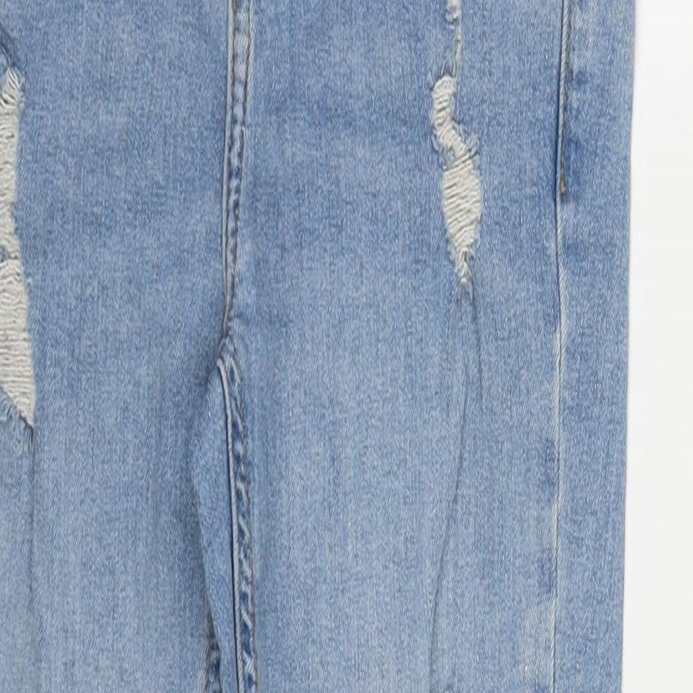 New Look Girls Blue  Cotton Straight Jeans Size 12 Years  Regular
