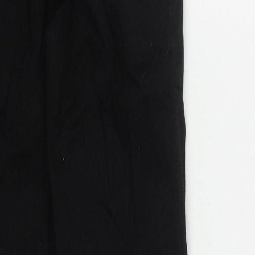 Denim & Co. Womens Black  Cotton Straight Jeans Size 4 L29 in Regular Zip