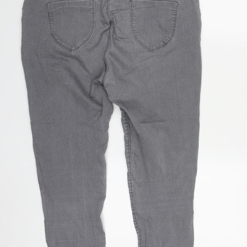 Dorothy Perkins Womens Grey  Cotton Jegging Jeans Size 18 L27 in Regular