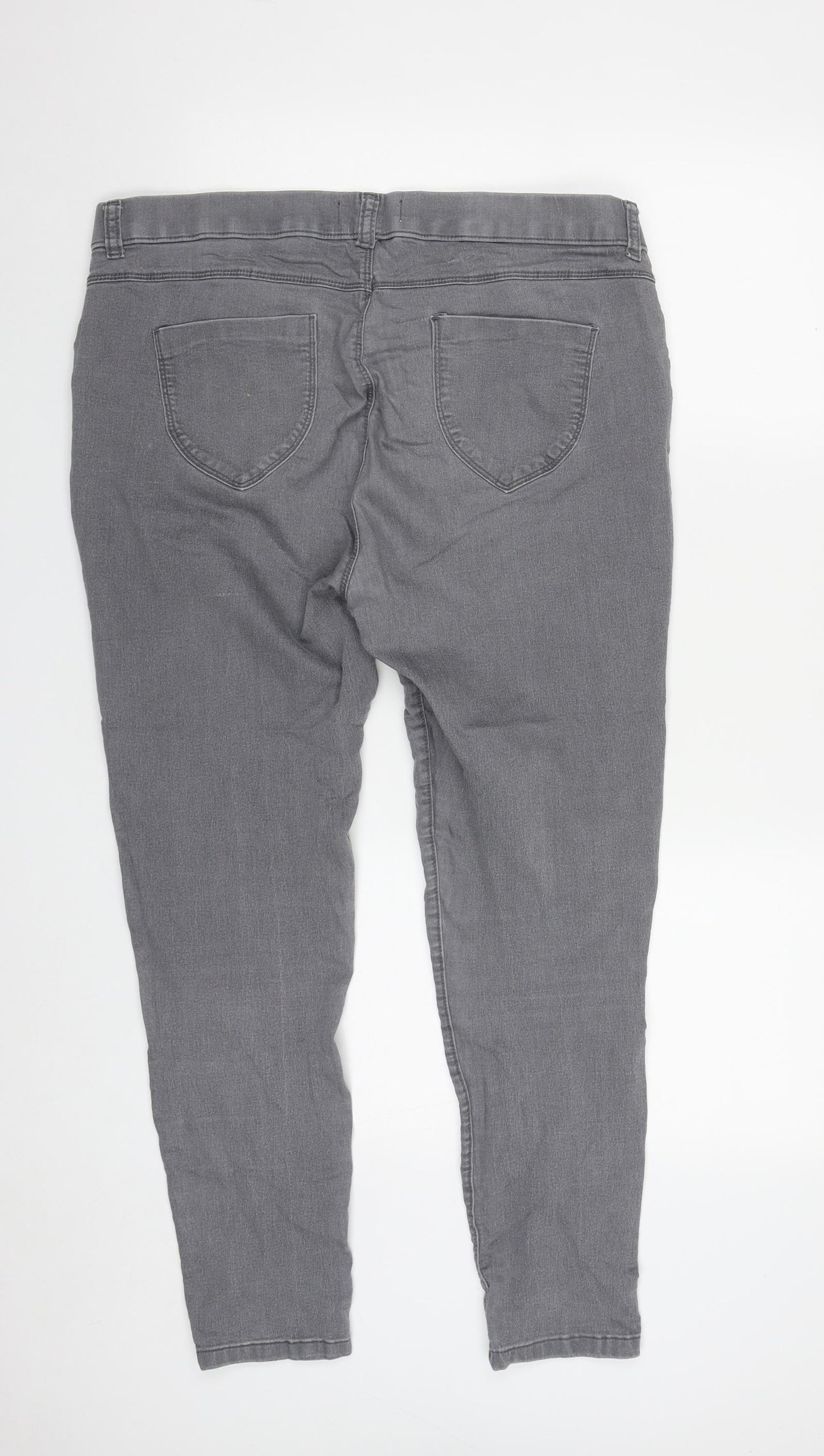Dorothy Perkins Womens Grey  Cotton Jegging Jeans Size 18 L27 in Regular