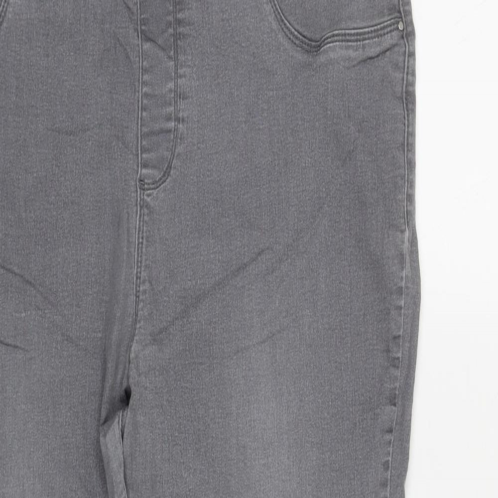 Dorothy Perkins Womens Grey  Cotton Jegging Jeans Size 18 L27 in Regular