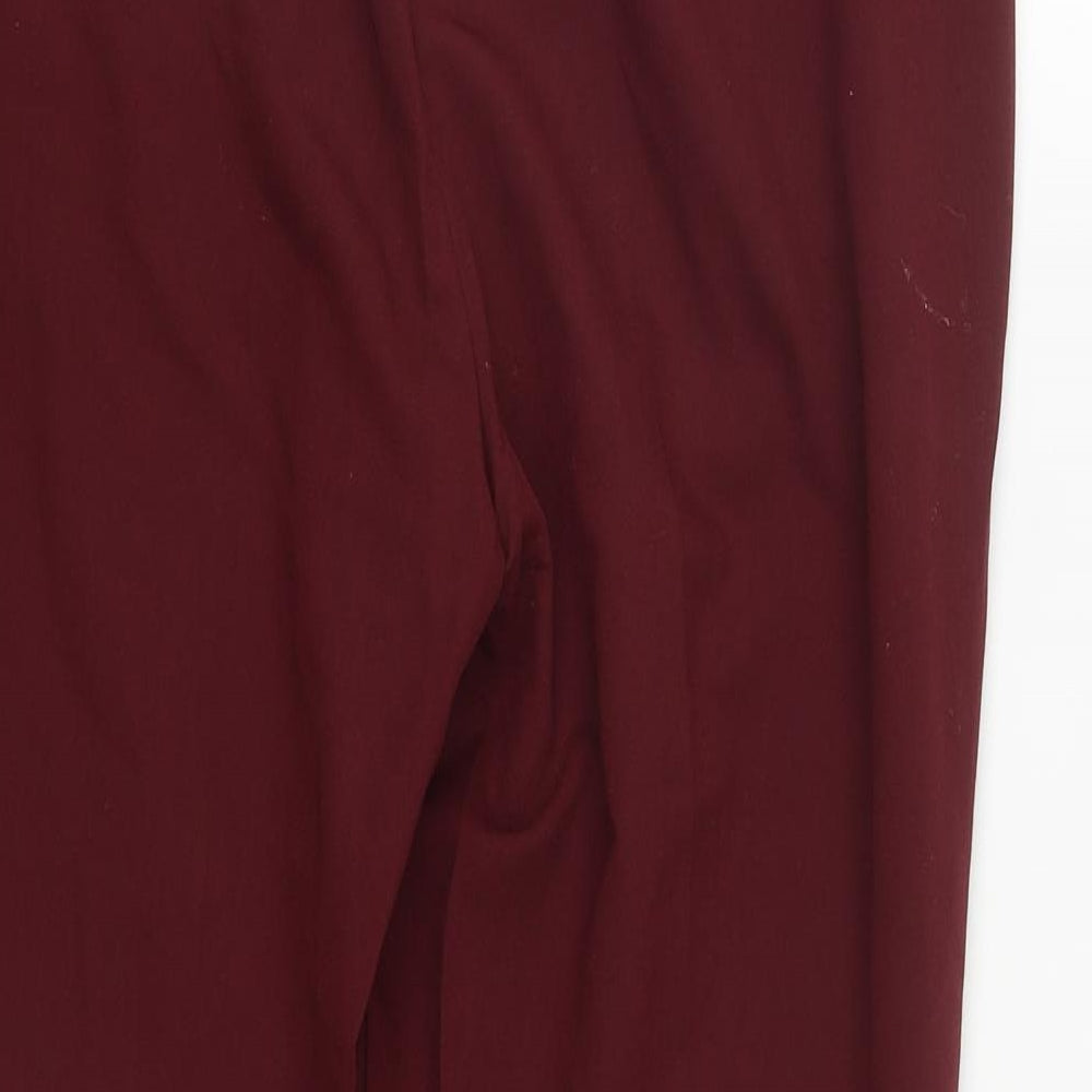 Dorothy Perkins Womens Red  Polyester Trousers  Size 12 L26 in Regular Zip