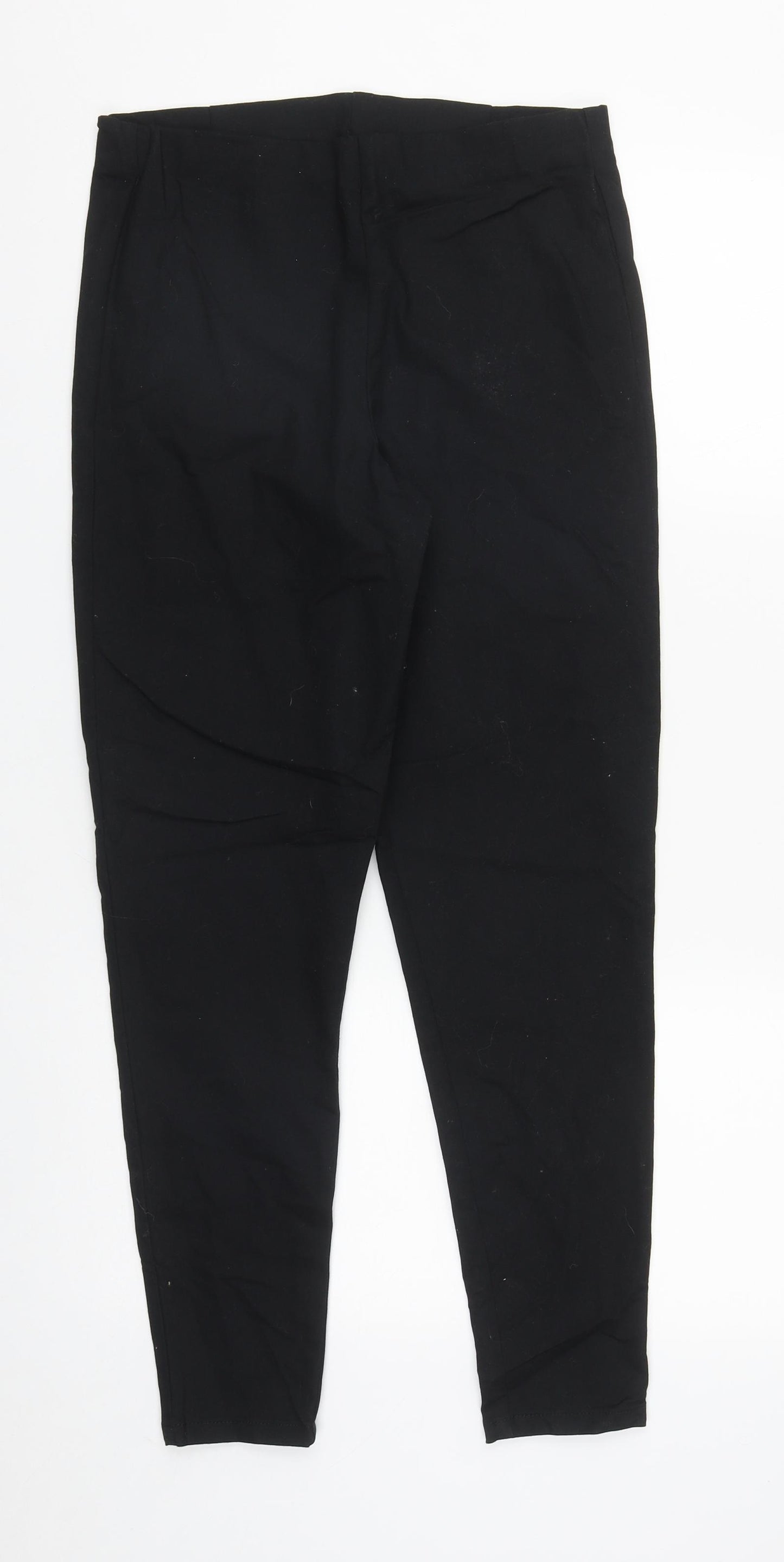 George Womens Black  Cotton Trousers  Size 12 L27 in Regular