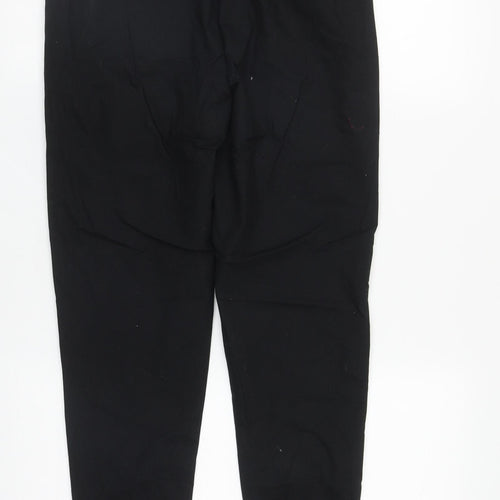 George Womens Black  Cotton Trousers  Size 12 L27 in Regular