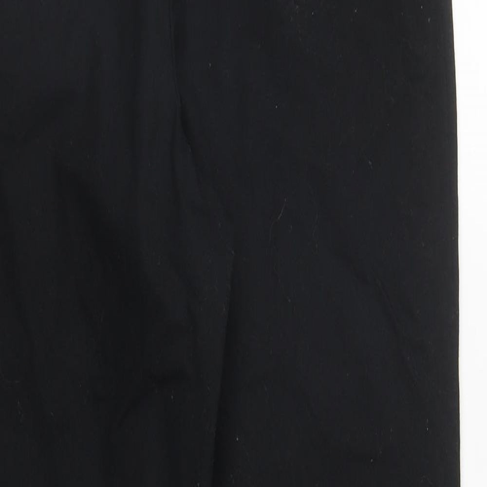 George Womens Black  Cotton Trousers  Size 12 L27 in Regular