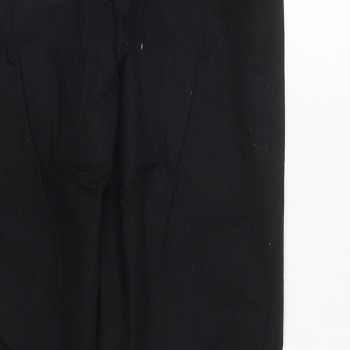 George Womens Black  Cotton Trousers  Size 12 L27 in Regular