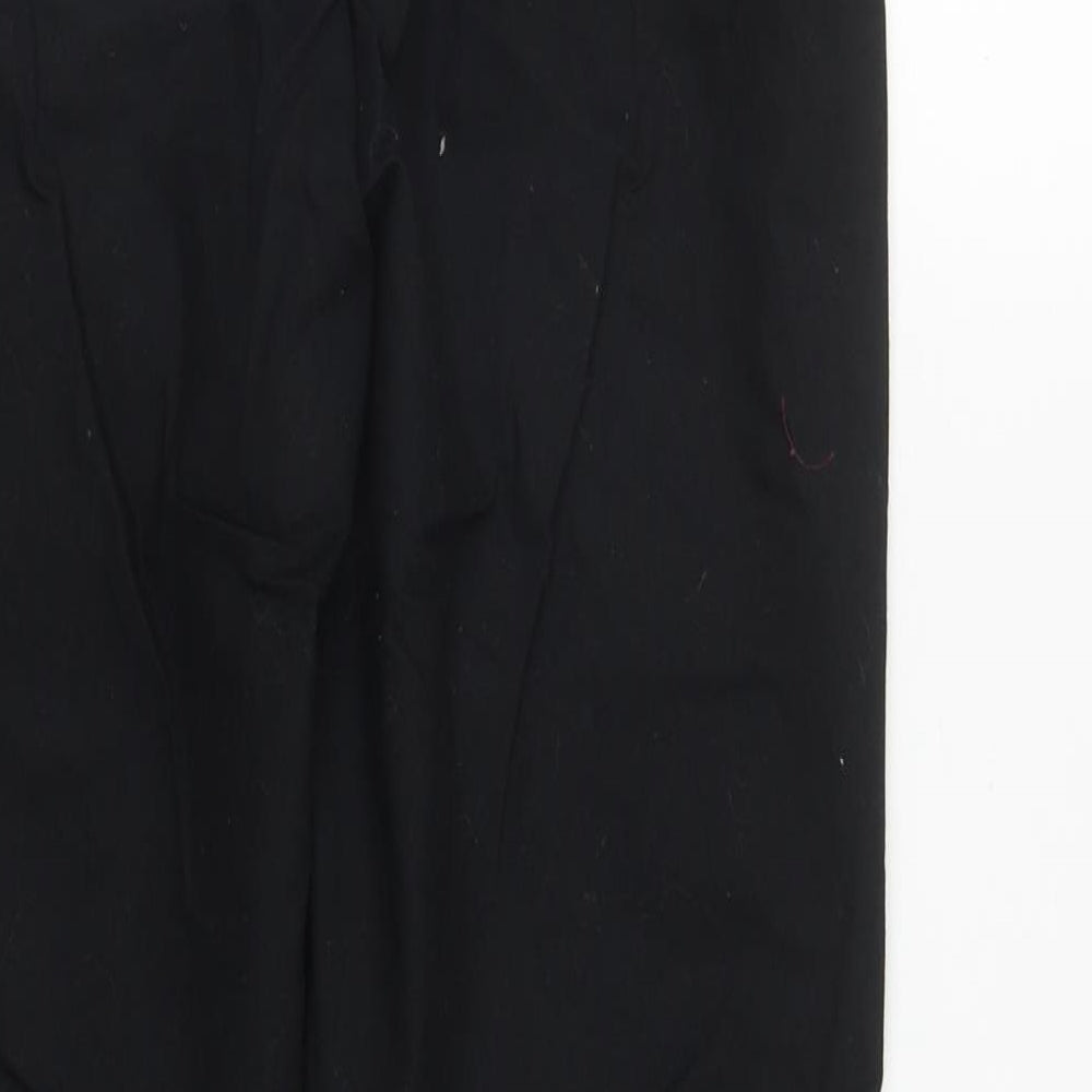 George Womens Black  Cotton Trousers  Size 12 L27 in Regular