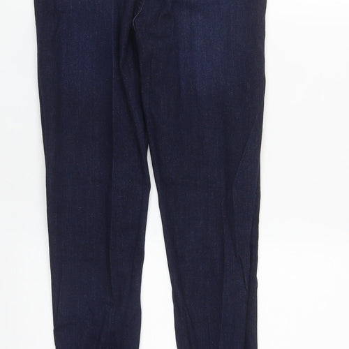 Lasula Womens Blue  Cotton Straight Jeans Size 8 L27 in Regular Zip