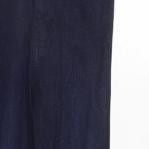 Lasula Womens Blue  Cotton Straight Jeans Size 8 L27 in Regular Zip