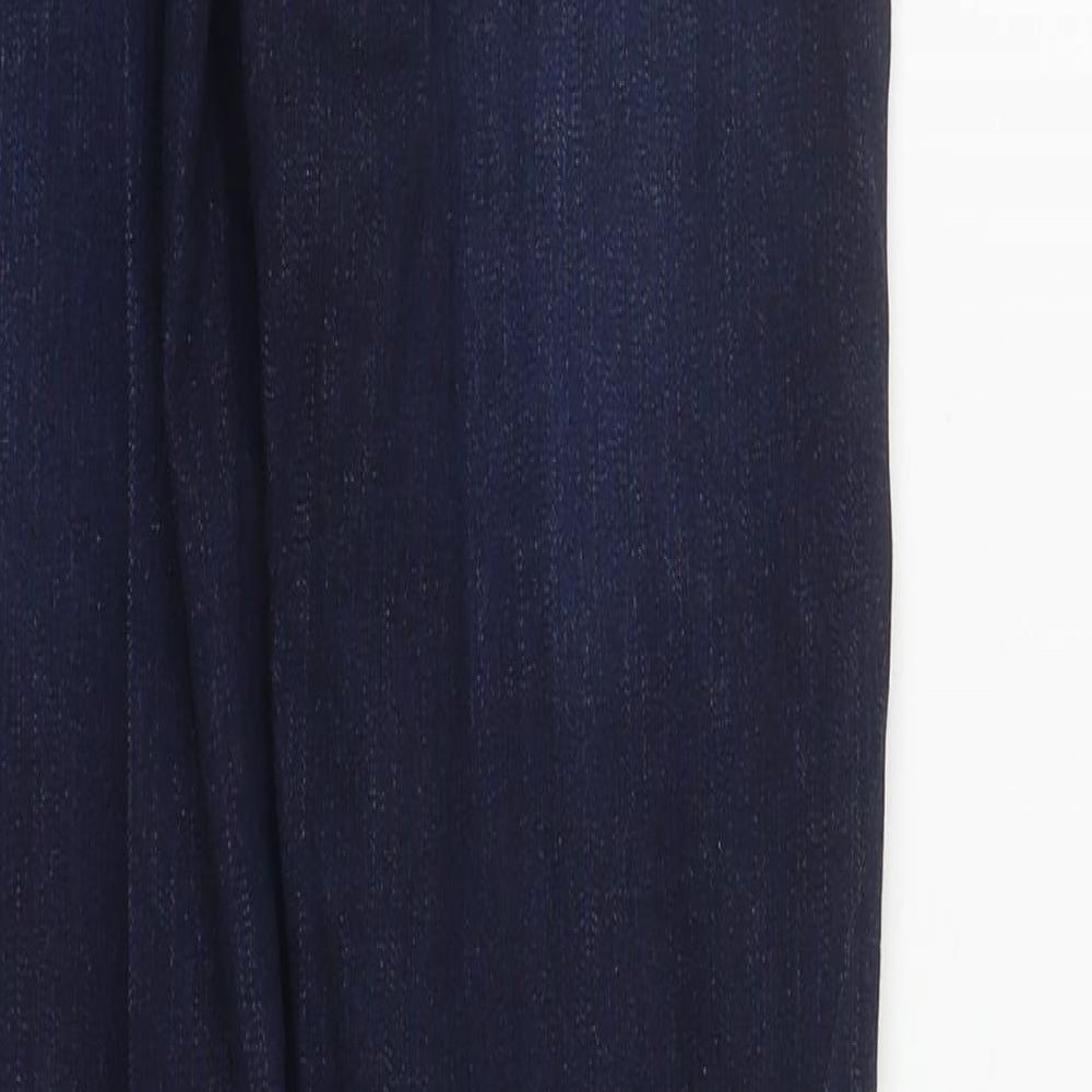 Lasula Womens Blue  Cotton Straight Jeans Size 8 L27 in Regular Zip