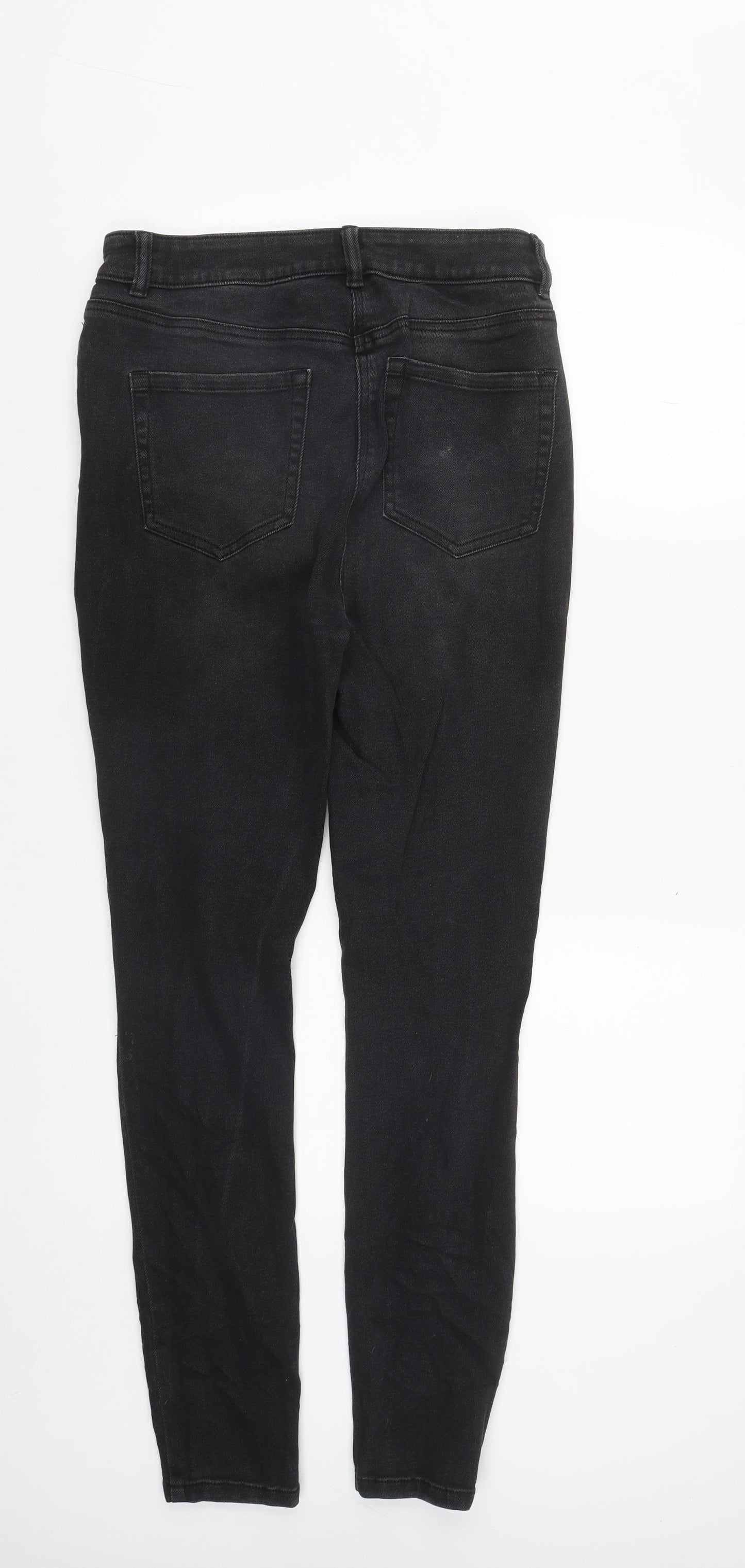 NEXT Womens Beige  Cotton Skinny Jeans Size 12 L30 in Regular Zip