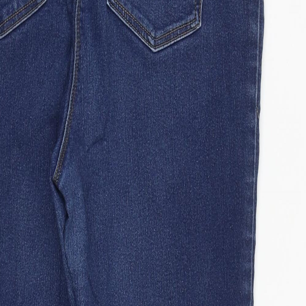 Matalan Womens Blue  Cotton Straight Jeans Size 16 L27 in Regular Zip