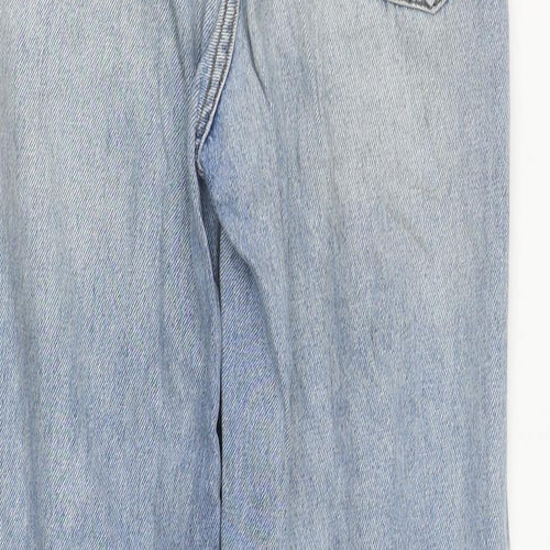 COLLUSION Womens Blue  Cotton Straight Jeans Size 8 L29 in Regular Zip