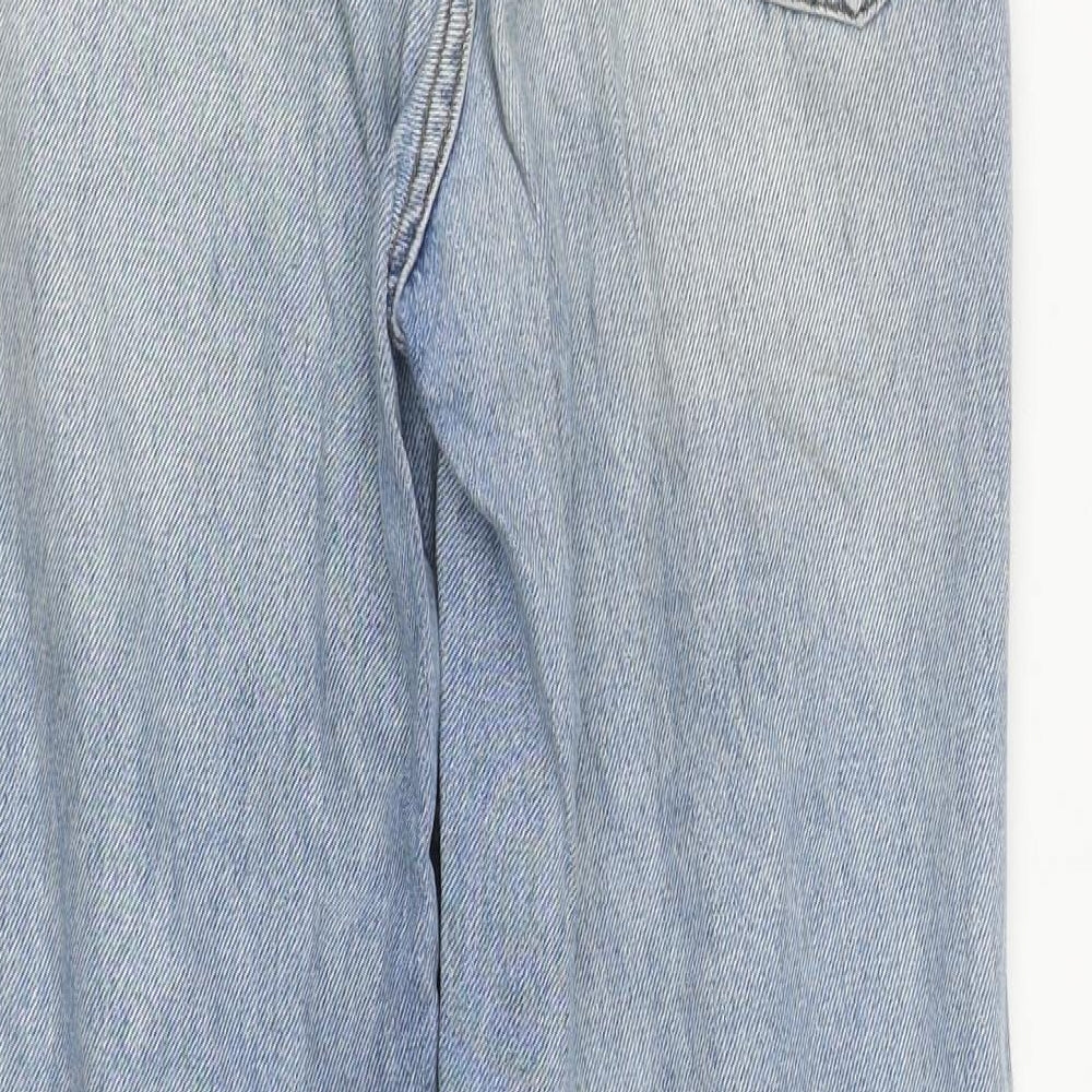 COLLUSION Womens Blue  Cotton Straight Jeans Size 8 L29 in Regular Zip