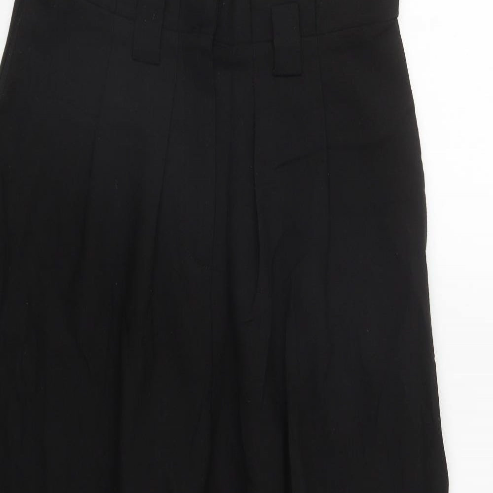 Lipsy Womens Black  Polyester Cropped Trousers Size 10 L22 in Regular Zip